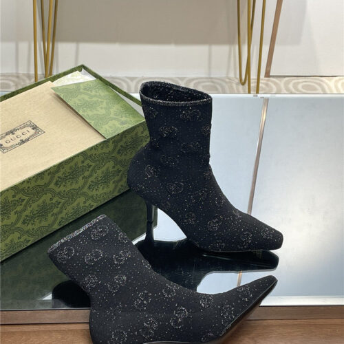 High Quality Luxury Gucci New GG Knitted Ankle Boots product detail