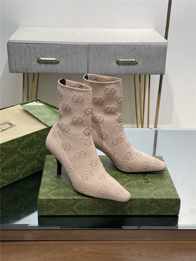 High Quality Luxury Gucci New GG Knitted Ankle Boots – Style 62259