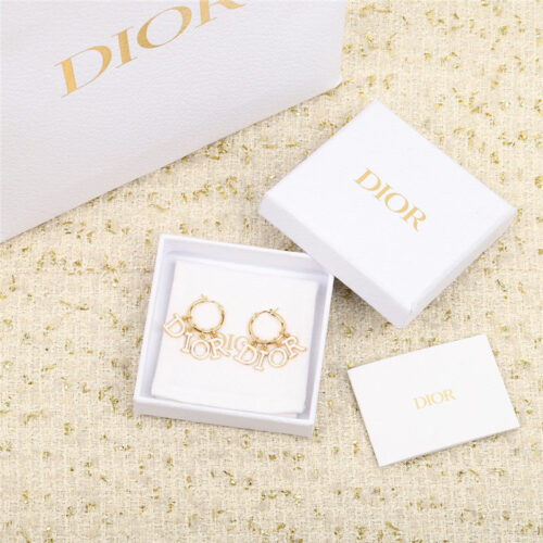 High Quality Luxury Dior Letter Pendant Earrings alternate view