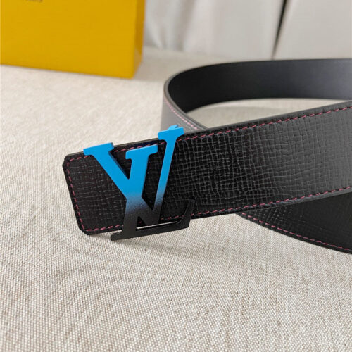 High Quality Luxury Louis Vuitton Two-Color Letter Buckle Double-Sided Belt – Style 68422 product detail