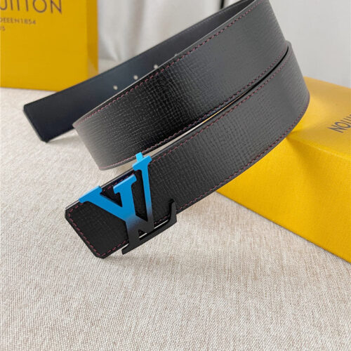 High Quality Luxury Louis Vuitton Two-Color Letter Buckle Double-Sided Belt – Style 68422 product detail