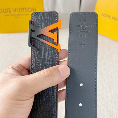 High Quality Luxury Louis Vuitton Two-Color Letter Buckle Double-Sided Belt – Style 28870 product detail