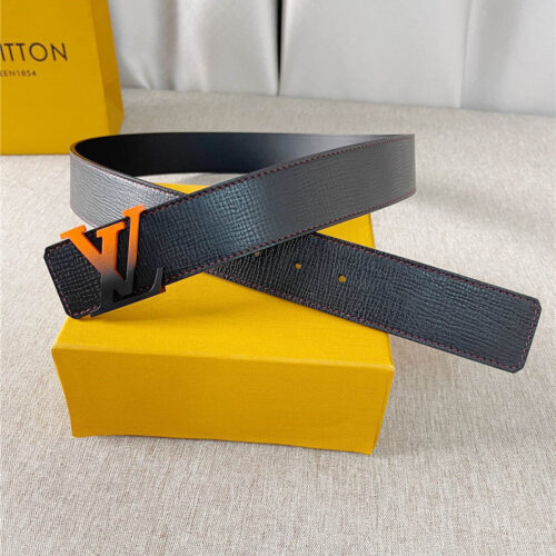 High Quality Luxury Louis Vuitton Two-Color Letter Buckle Double-Sided Belt – Style 28870 product detail