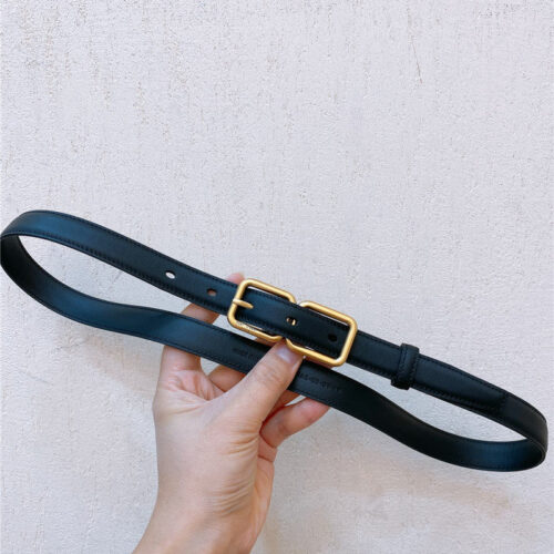 High Quality Luxury YSL Double Buckle Narrow Belt – Style 53638