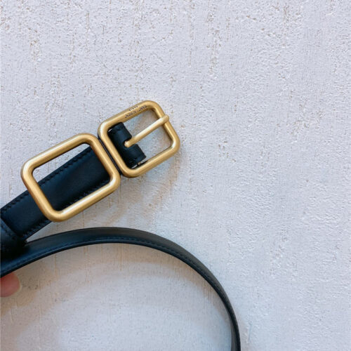High Quality Luxury YSL Double Buckle Narrow Belt – Style 53638 product detail
