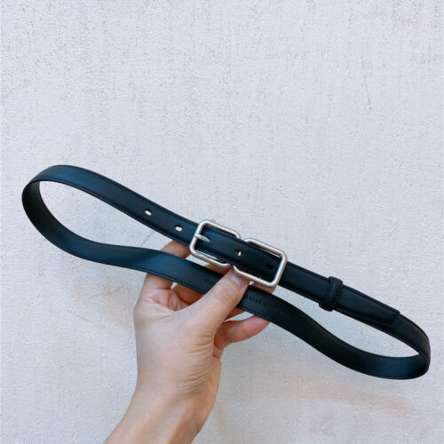 High Quality Luxury YSL Double Buckle Narrow Belt – Style 86406