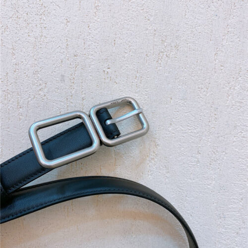 High Quality Luxury YSL Double Buckle Narrow Belt – Style 86406 product detail