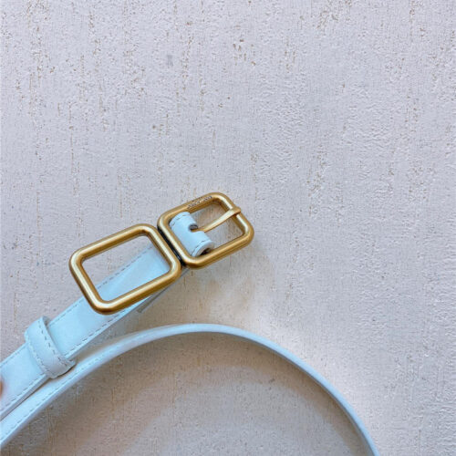 High Quality Luxury YSL Double Buckle Narrow Belt – Style 19174 product detail