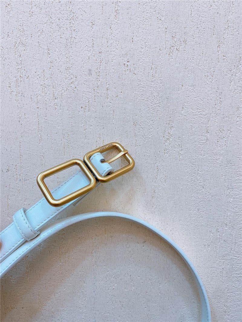 High Quality Luxury YSL Double Buckle Narrow Belt – Style 19174 product detail