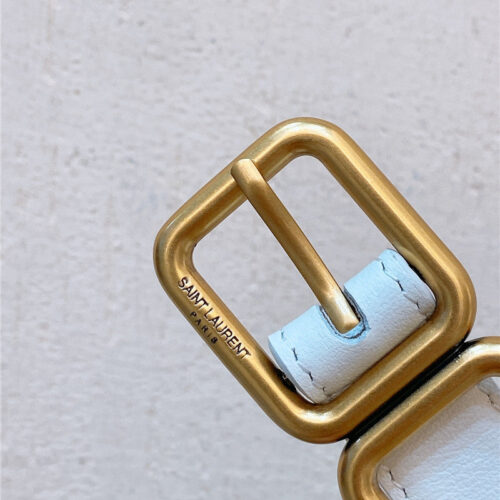 High Quality Luxury YSL Double Buckle Narrow Belt – Style 19174 product detail