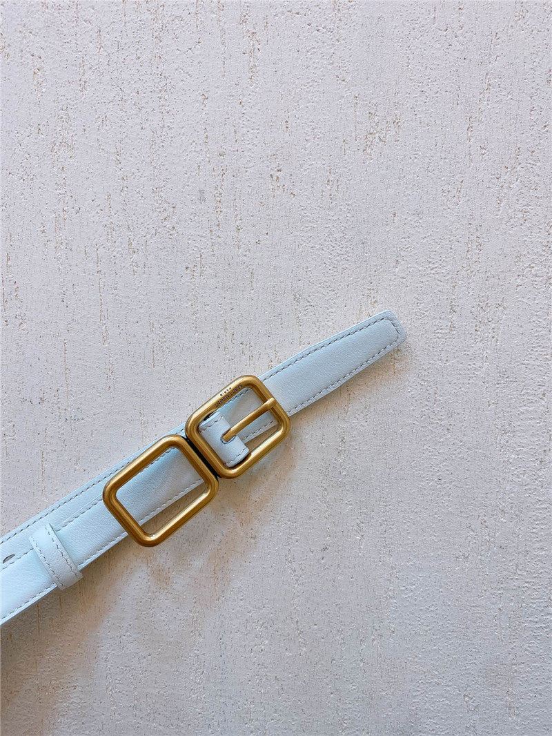 High Quality Luxury YSL Double Buckle Narrow Belt – Style 19174 product detail
