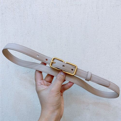 High Quality Luxury YSL Double Buckle Narrow Belt – Style 51942