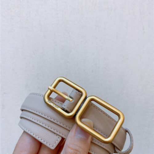 High Quality Luxury YSL Double Buckle Narrow Belt – Style 51942 alternate view