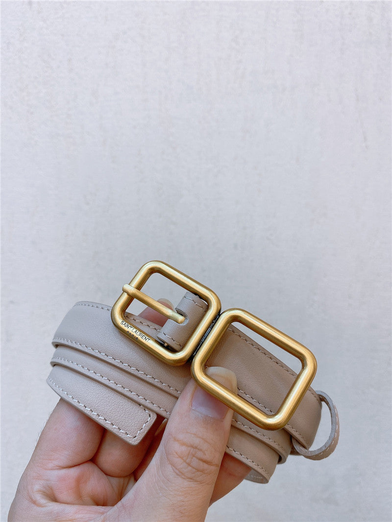 High Quality Luxury YSL Double Buckle Narrow Belt – Style 51942 product detail