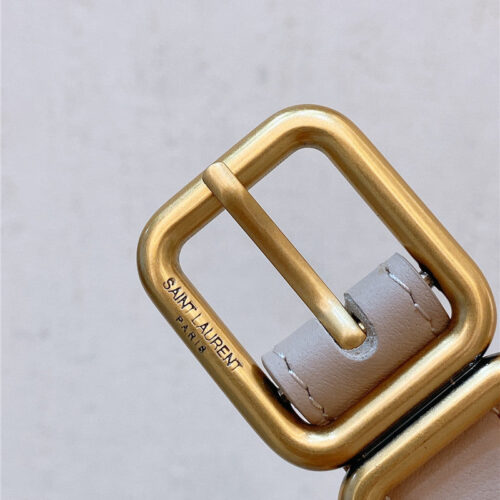 High Quality Luxury YSL Double Buckle Narrow Belt – Style 51942 product detail