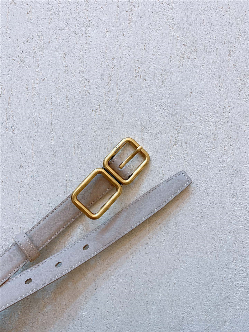 High Quality Luxury YSL Double Buckle Narrow Belt – Style 51942 product detail