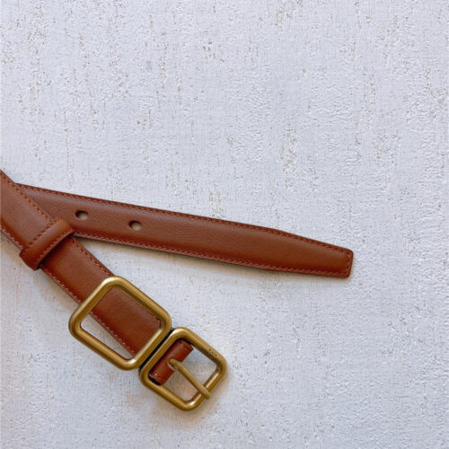 High Quality Luxury YSL Double Buckle Narrow Belt – Style 17478 product detail