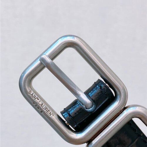 High Quality Luxury YSL Double Buckle Narrow Belt product detail