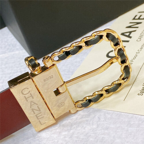 High Quality Luxury Chanel Swivel Hardware Buckle Belt product detail