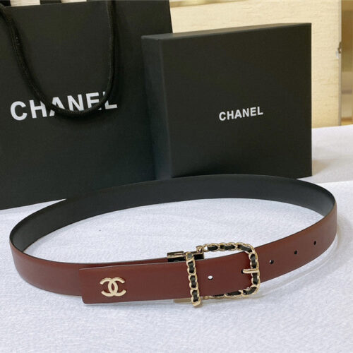 High Quality Luxury Chanel Swivel Hardware Buckle Belt – Style 82918