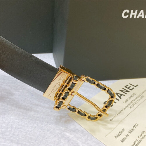 High Quality Luxury Chanel Swivel Hardware Buckle Belt – Style 82918 product detail