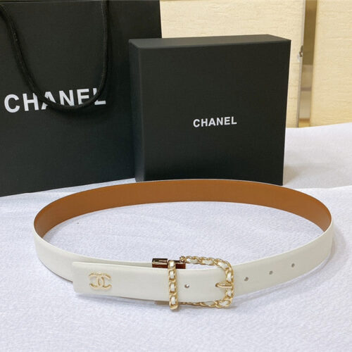 High Quality Luxury Chanel Swivel Hardware Buckle Belt – Style 81222