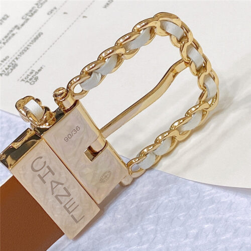 High Quality Luxury Chanel Swivel Hardware Buckle Belt – Style 81222 product detail