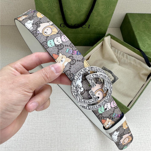 High Quality Luxury Gucci GG Supreme Canvas Belt – Style 71462 alternate view