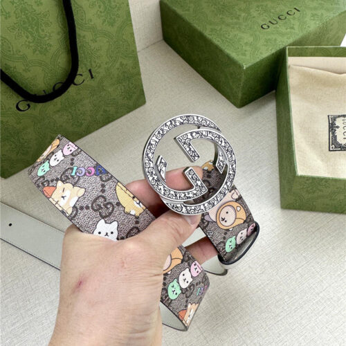 High Quality Luxury Gucci GG Supreme Canvas Belt – Style 71462 product detail