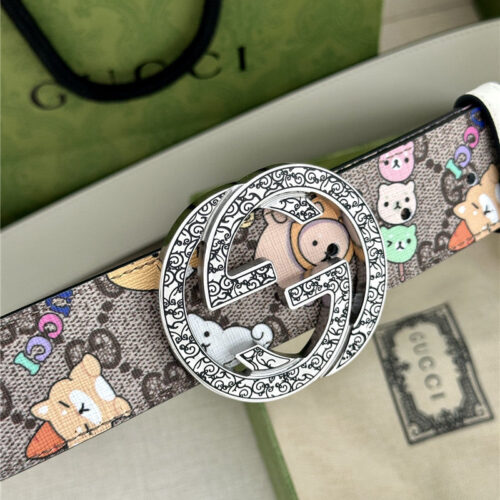 High Quality Luxury Gucci GG Supreme Canvas Belt – Style 71462 product detail