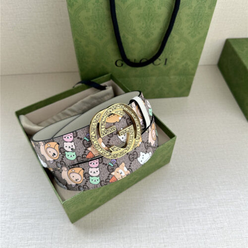 High Quality Luxury Gucci GG Supreme Canvas Belt – Style 71462 product detail