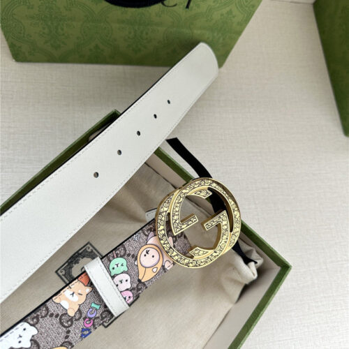 High Quality Luxury Gucci GG Supreme Canvas Belt – Style 71462 product detail
