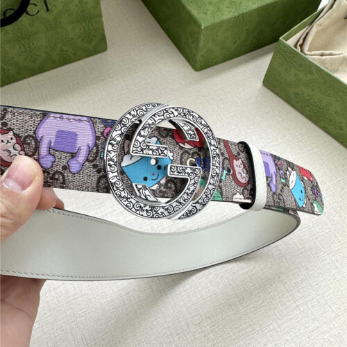 High Quality Luxury Gucci GG Supreme Canvas Belt – Style 36998 product detail