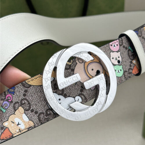 High Quality Luxury Gucci GG Supreme Canvas Belt – Style 02534 product detail