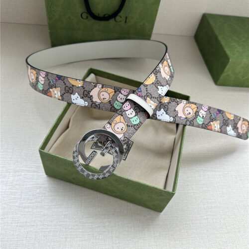 High Quality Luxury Gucci GG Supreme Canvas Belt – Style 02534 product detail