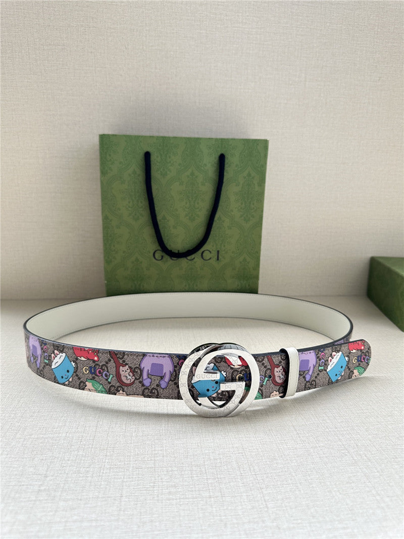 High Quality Luxury Gucci GG Supreme Canvas Belt