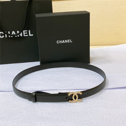 High Quality Luxury Chanel Cc Engraved Craft Logo Buckle Belt – Style 32710