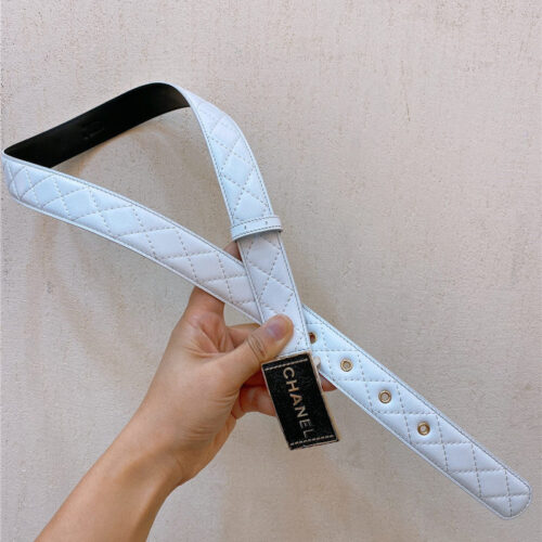High Quality Luxury Chanel Gold Metal Logo Buckle Belt – Style 81286 product detail