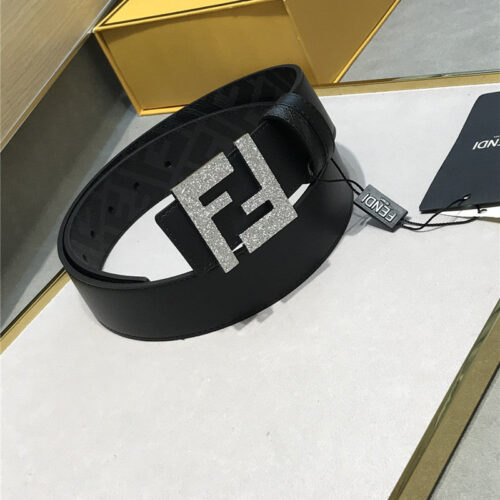 High Quality Luxury Fendi Belt In Calfskin With Printed Canvas Bottom – Style 33670 alternate view