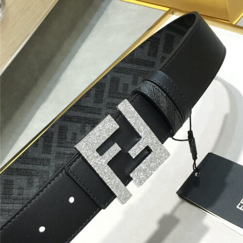 High Quality Luxury Fendi Belt In Calfskin With Printed Canvas Bottom – Style 33670 product detail
