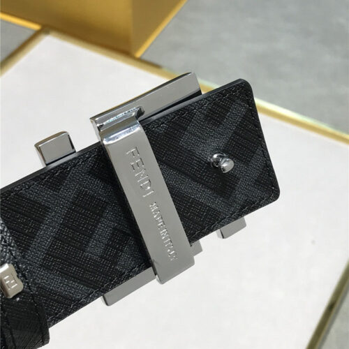 High Quality Luxury Fendi Belt In Calfskin With Printed Canvas Bottom – Style 33670 product detail