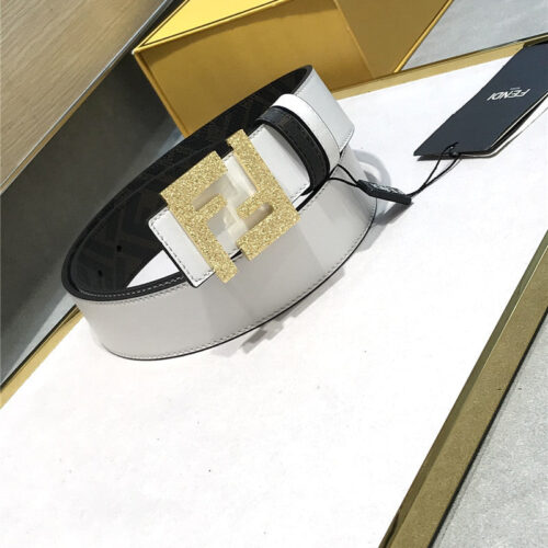 High Quality Luxury Fendi Belt In Calfskin With Printed Canvas Bottom – Style 25190 alternate view