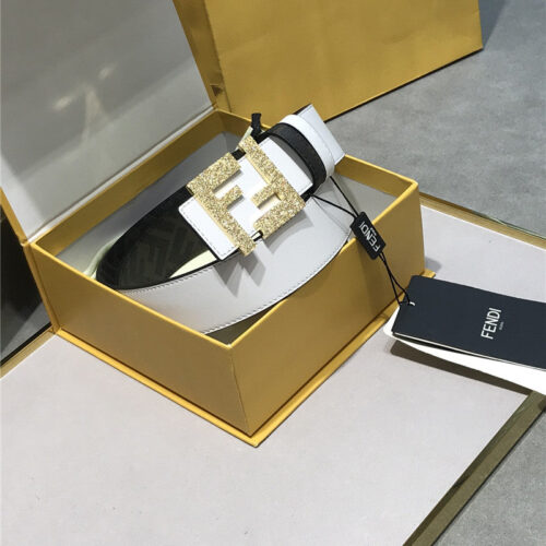 High Quality Luxury Fendi Belt In Calfskin With Printed Canvas Bottom – Style 25190 product detail