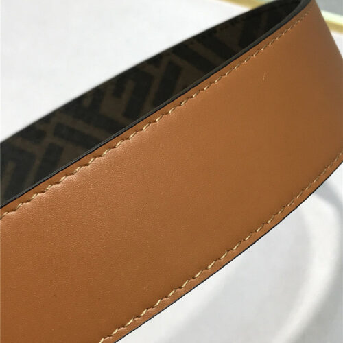 High Quality Luxury Fendi Belt In Calfskin With Printed Canvas Bottom – Style 56262 product detail