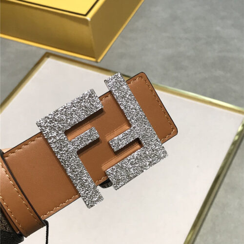 High Quality Luxury Fendi Belt In Calfskin With Printed Canvas Bottom – Style 56262 product detail