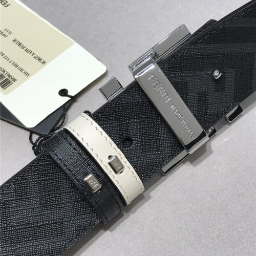 High Quality Luxury Fendi Belt In Calfskin With Printed Canvas Bottom – Style 83942 product detail