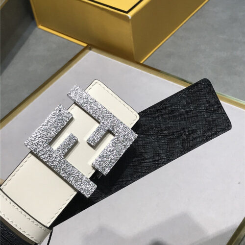 High Quality Luxury Fendi Belt In Calfskin With Printed Canvas Bottom – Style 83942 product detail