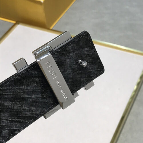 High Quality Luxury Fendi Belt In Calfskin With Printed Canvas Bottom – Style 83942 product detail