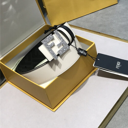 High Quality Luxury Fendi Belt In Calfskin With Printed Canvas Bottom – Style 83942 product detail
