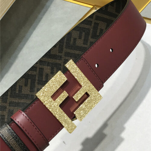 High Quality Luxury Fendi Belt In Calfskin With Printed Canvas Bottom – Style 82246 product detail